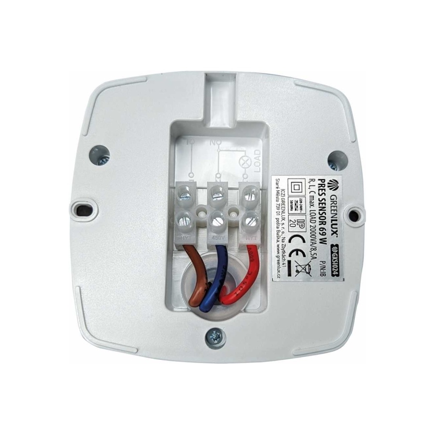 PRES SENSOR 2000W Presence Sensor, White