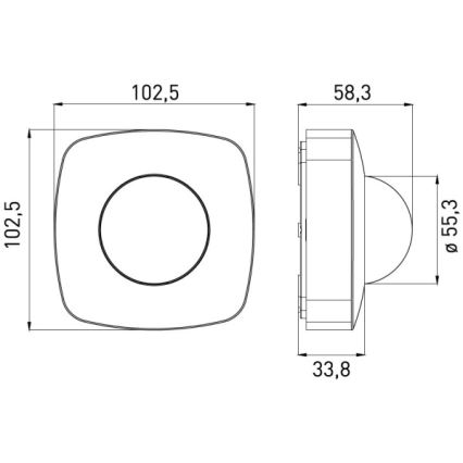 PRES SENSOR 2000W Presence Sensor, White