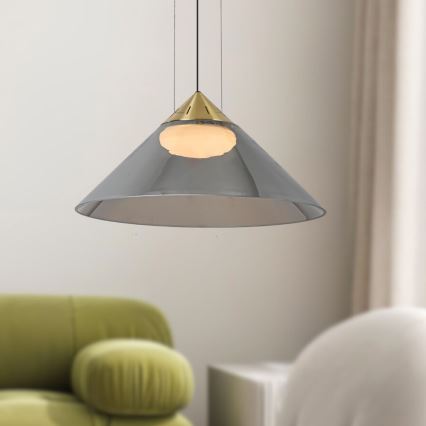 PRESTO cable pendant 1xGX53/10W/230V Ø 42 cm gold/smoked grey