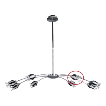 Prezent 14009 - Replacement glass for chandelier BLACK JACK G9 shiny chrome