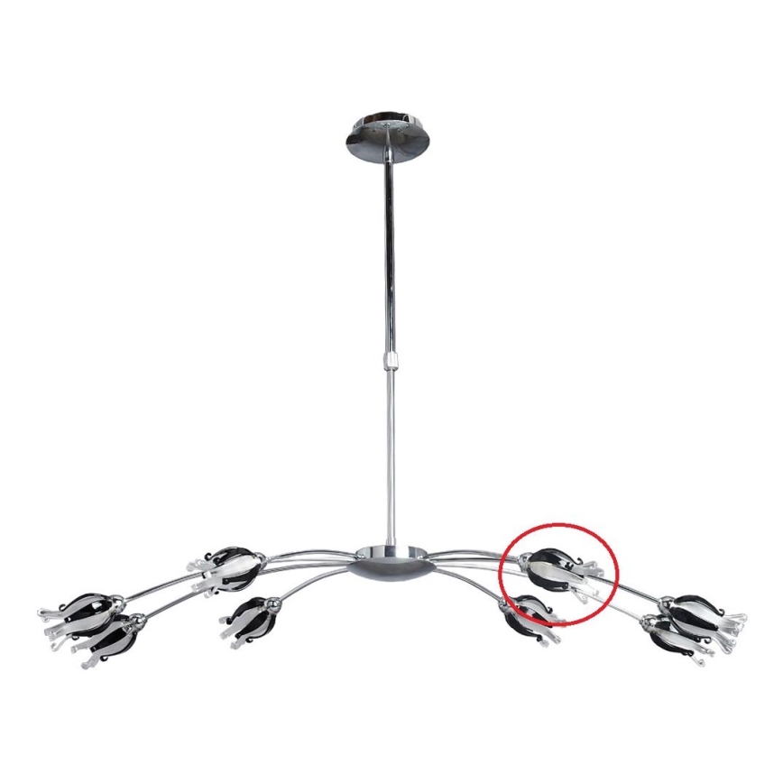 Prezent 14009 - Replacement glass for chandelier BLACK JACK G9 shiny chrome
