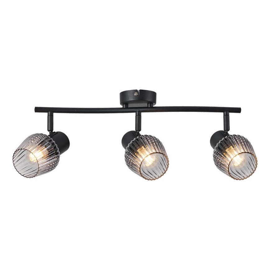 Prezent 14102 - Spotlight OASIS 3xE27/60W/230V black/smoky