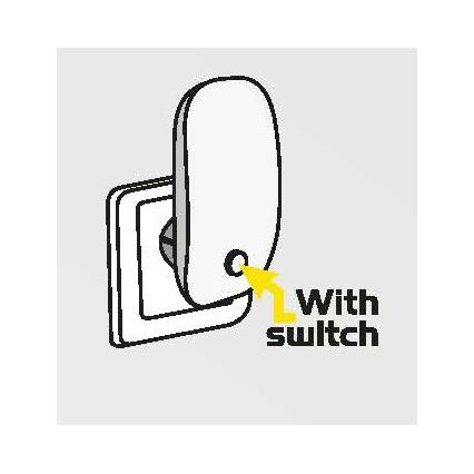 Prezent 1620 - LED socket light 2xLED/0.3W/230V switch