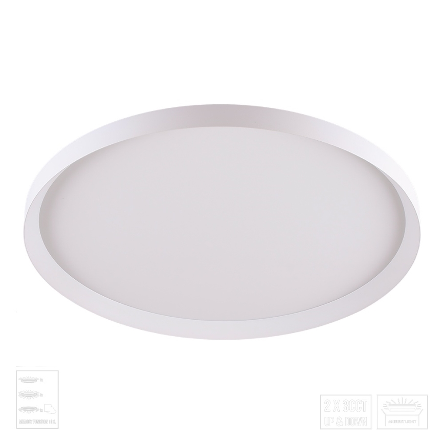 Prezent 17310 - ADRA LED Ceiling Light LED/42W/230V + LED/13W 3000/4000/6000K Ø 48.5 cm white