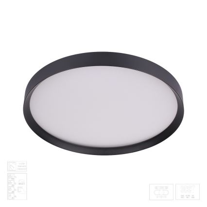 Prezent 17313 - MAYSA Dimmable LED Ceiling Light LED/36W/230V 3000/4000/6000K Ø 39.5 cm Black