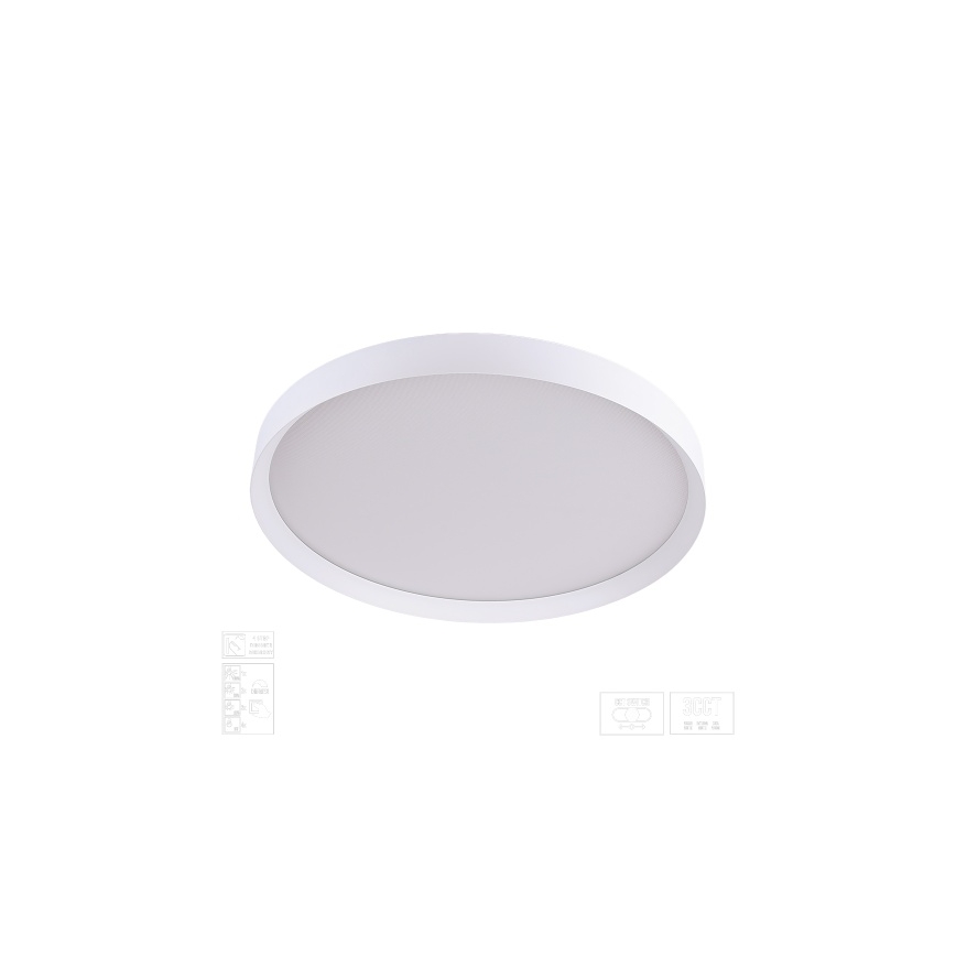 Prezent 17314 - MAYSA Dimmable LED Ceiling Light, 42W/230V, 3000/4000/6000K, Ø 48.5 cm, White