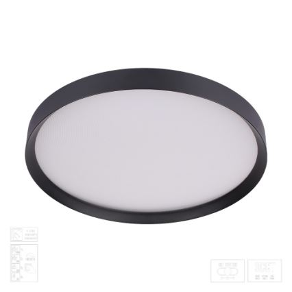 Prezent 17315 - Dimmable LED Ceiling Light MAYSA LED/42W/230V 3000/4000/6000K Ø 48.5 cm black