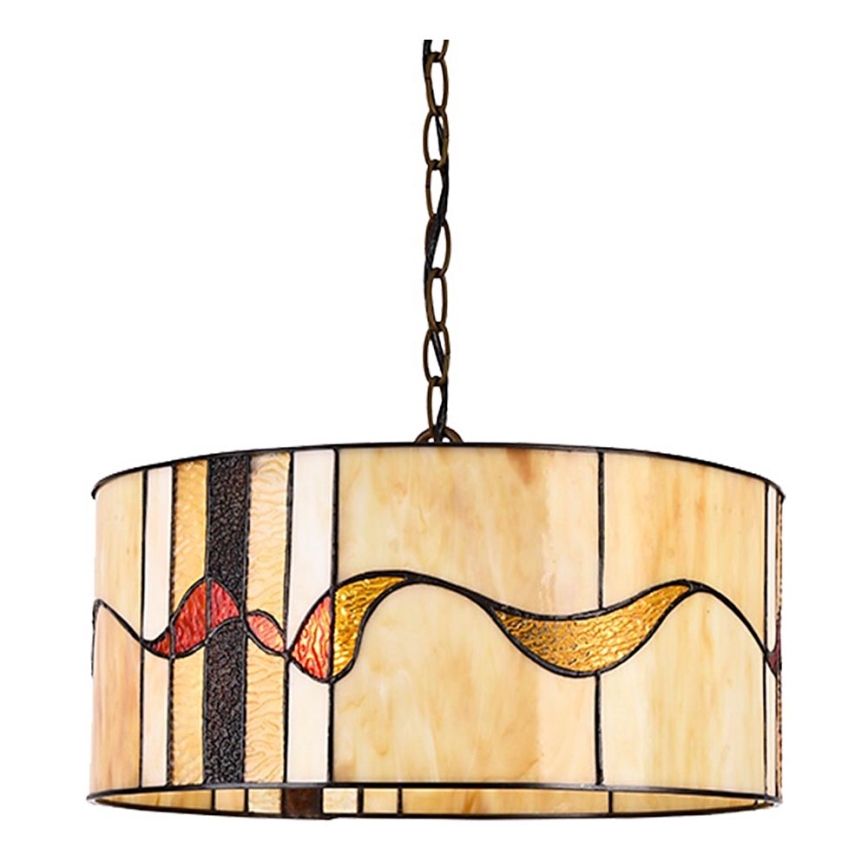Prezent 211 - Chandelier on a chain TIFFANY 2xE27/60W/230V