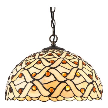 Prezent  223 - Chandelier on a chain TIFFANY 2xE27/60W/230V