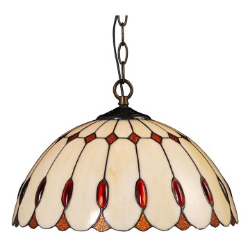 Prezent  226 - Chandelier on a chain TIFFANY 2xE27/60W/230V
