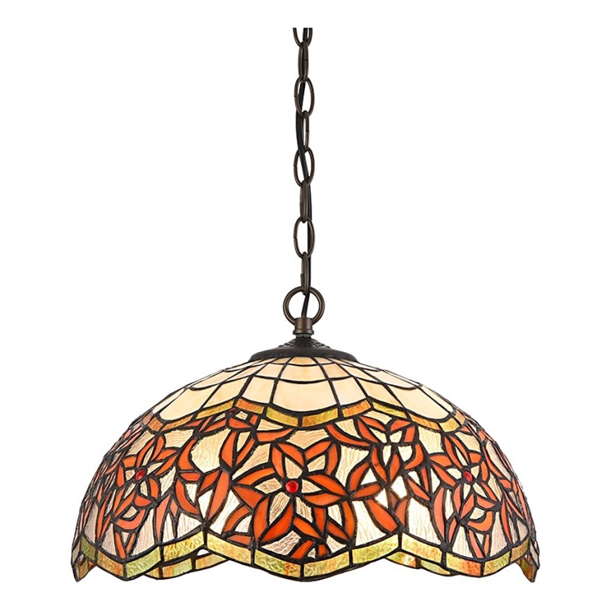 Prezent 232 - Chandelier on a chain TIFFANY 2xE27/60W/230V