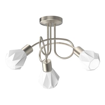 Prezent 27511 - Surface-mounted chandelier METIS 3xE14/40W/230V matte chrome