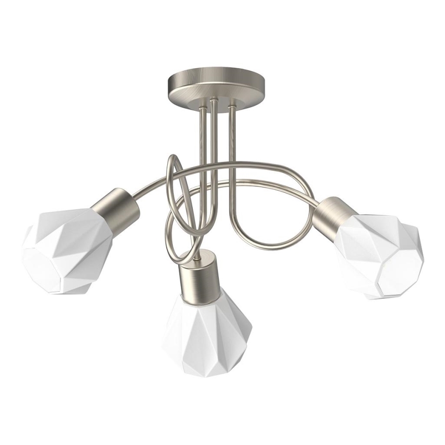 Prezent 27511 - Surface-mounted chandelier METIS 3xE14/40W/230V matte chrome