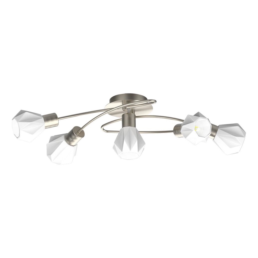 Prezent 27512 - Surface-mounted chandelier METIS 5xE14/40W/230V matte chrome