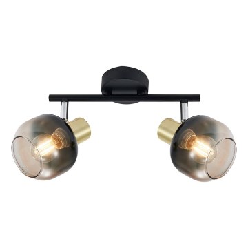 Prezent 27514 - Spotlight PEGAS 2xE14/40W/230V black/smoky