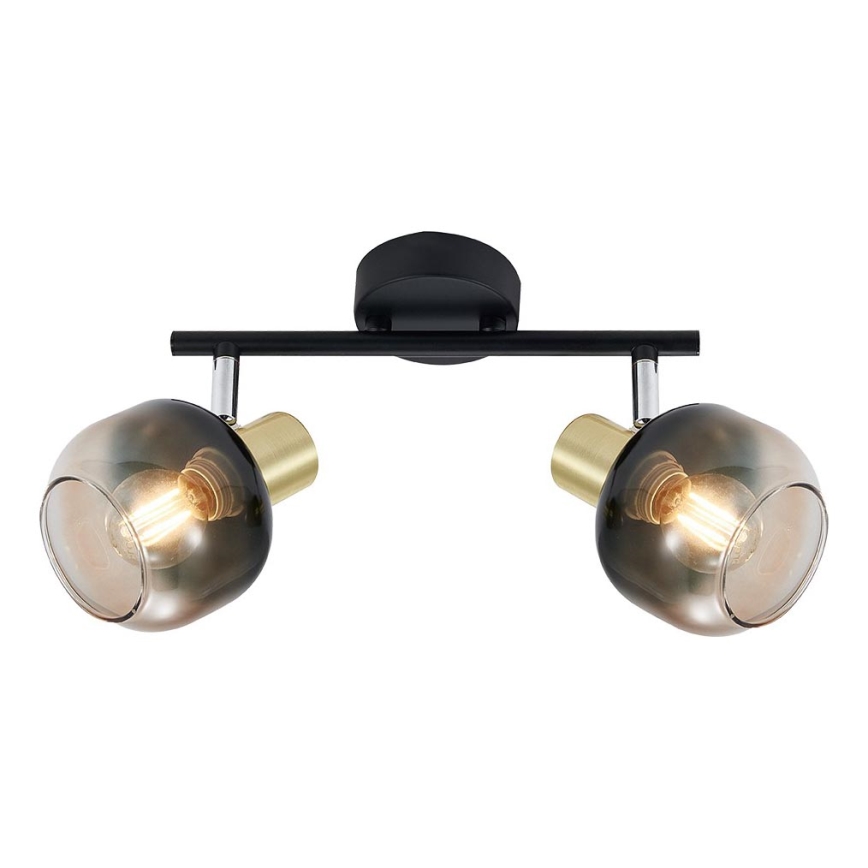 Prezent 27514 - Spotlight PEGAS 2xE14/40W/230V black/smoky