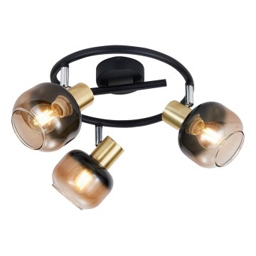 Prezent 27515 - Spotlight PEGAS 3xE14/40W/230V black/smoky