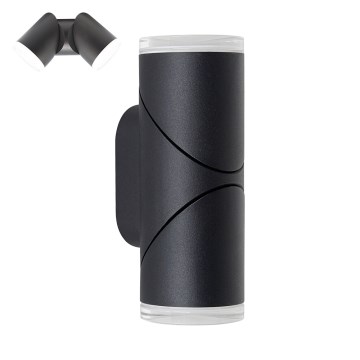 Prezent 28210A - LED Outdoor wall spotlight AKARA 2xLED/5W/230V IP65 black