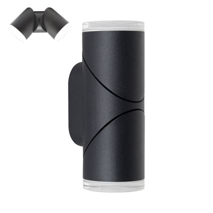 Prezent 28210A - LED Outdoor wall spotlight AKARA 2xLED/5W/230V IP65 black