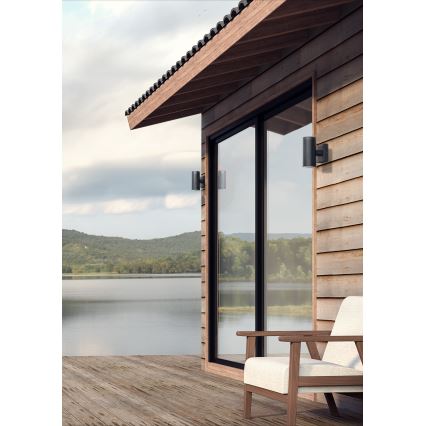 Prezent 39033 - Outdoor wall light RETO 2xGU10/35W/230V IP54