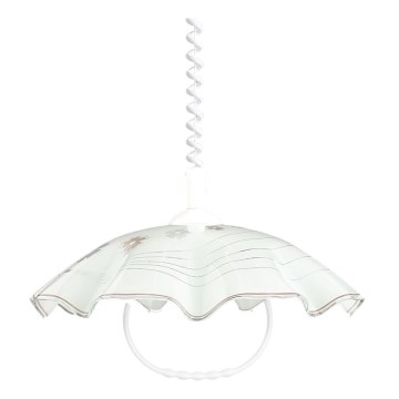 Prezent 45 - Pull-down chandelier LYRA GLASS 1xE27/60W/230V