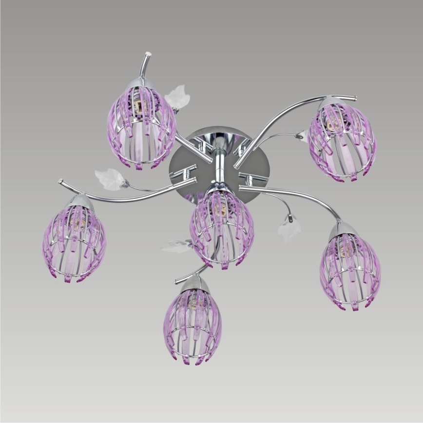 Prezent 61212 - Spotlight EZZO 6xG9/33W/230V purple