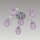 Prezent 61212 - Spotlight EZZO 6xG9/33W/230V purple