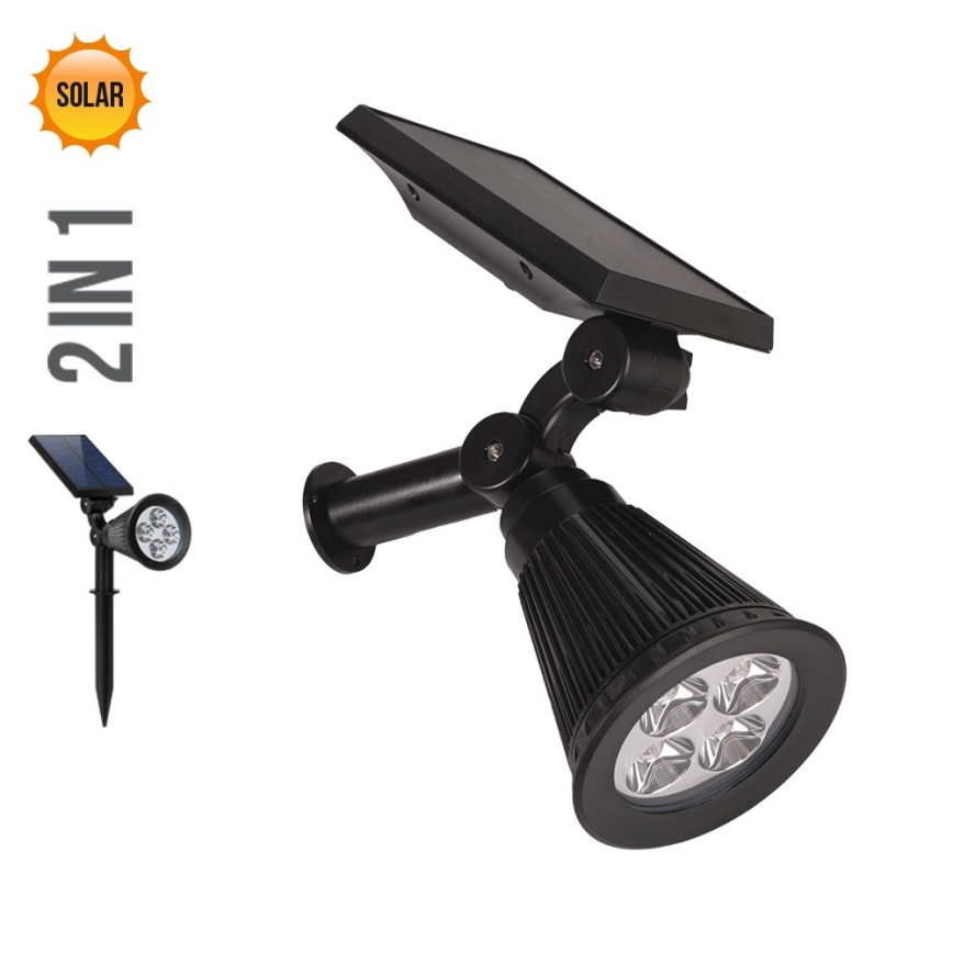 Prezent 65286 - LED Solar light 2in1 LION LED/2W/3,7V IP44 2220 mAh