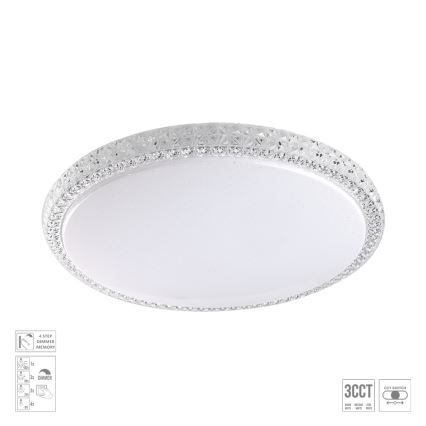 Prezent 71339 - AMBIA Dimmable LED Ceiling Light LED/30W/230V 3000/4000/6500K Ø 39,5 cm clear