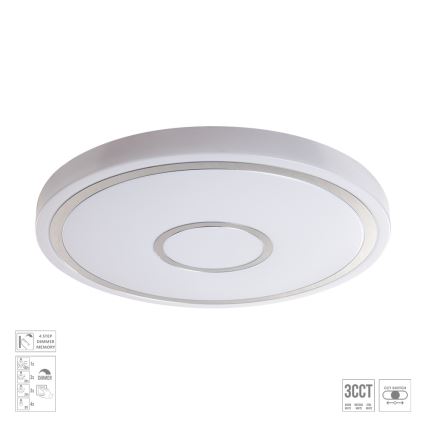 Prezent 71341 - MOZAN Dimmable LED Ceiling Light LED/30W/230V 3000/4000/6500K Ø 38 cm White