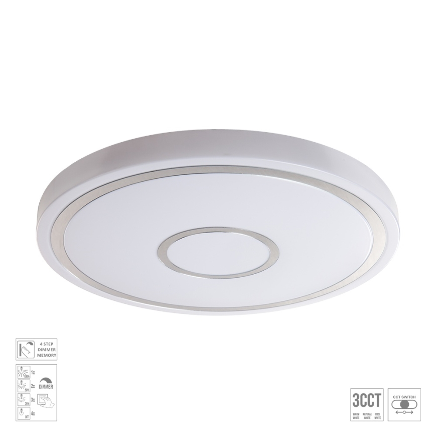 Prezent 71341 - MOZAN Dimmable LED Ceiling Light LED/30W/230V 3000/4000/6500K Ø 38 cm White