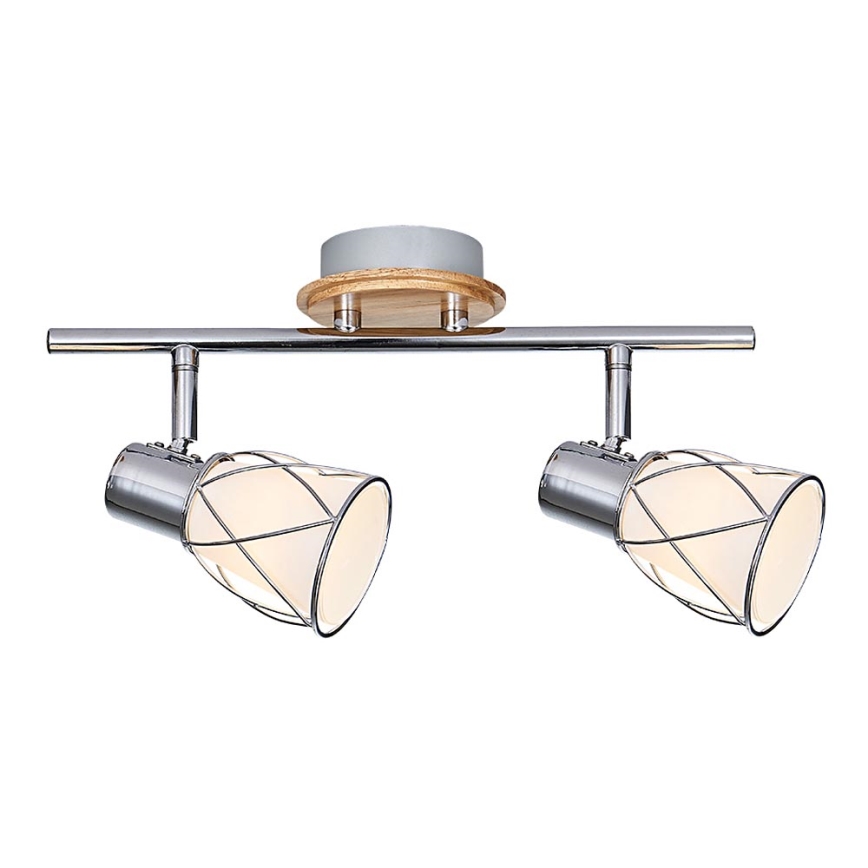 Prezent 75451 - Spotlight PADRE 2xE14/40W/230V oak