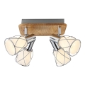 Prezent 75453 - Spotlight PADRE 4xE14/40W/230V oak