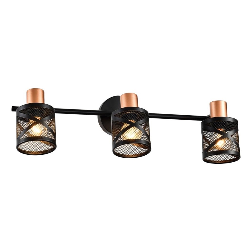 Prezent 75469 - Wall spotlight ANTARES 3xE14/40W/230V black/copper