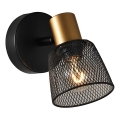 Prezent 75470 - Wall spotlight DAYTONA 1xE14/40W/230V black/gold