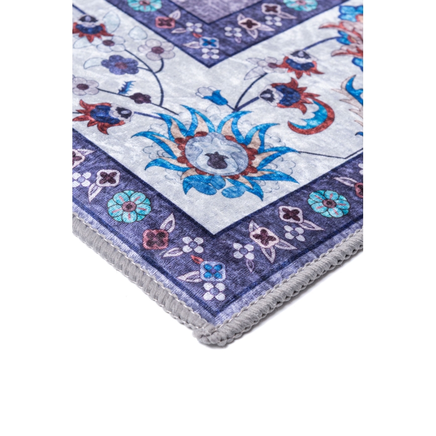 PRINT SHINE Non-Slip Oriental Rug 160 x 230 cm, Blue