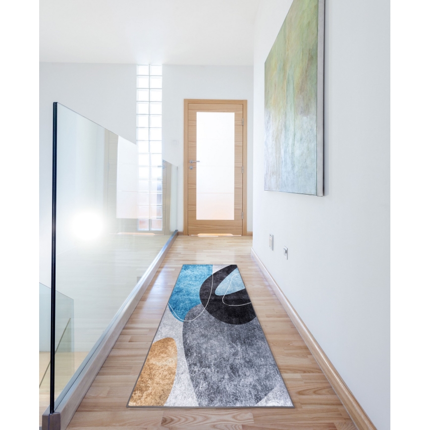 PRINT SHINE Non-Slip Rug 70x140 cm, Multicolored