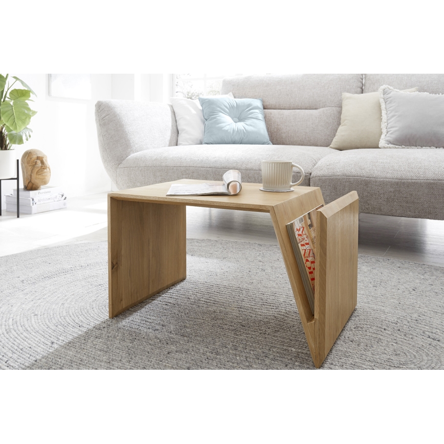 PRISM 60 x 40 cm Oak Coffee Table with Vertical and Horizontal Adjustment