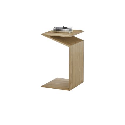 PRISM 60 x 40 cm Oak Coffee Table with Vertical and Horizontal Adjustment