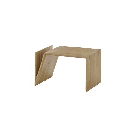 PRISM 60 x 40 cm Oak Coffee Table with Vertical and Horizontal Adjustment