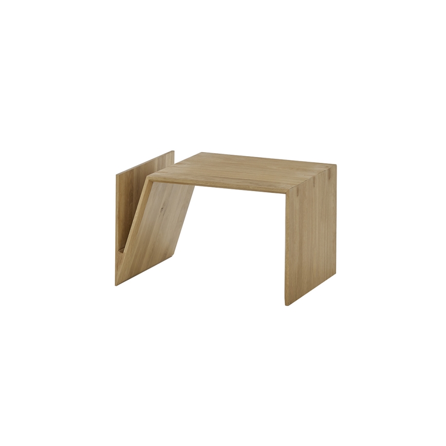 PRISM 60 x 40 cm Oak Coffee Table with Vertical and Horizontal Adjustment