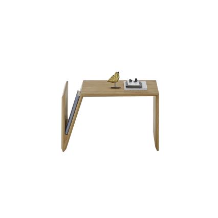 PRISM 60 x 40 cm Oak Coffee Table with Vertical and Horizontal Adjustment