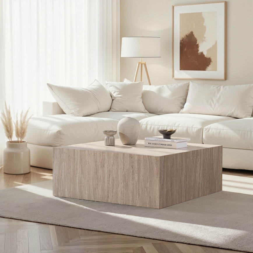 PRIZMA 90x90 cm Coffee Table, Beige