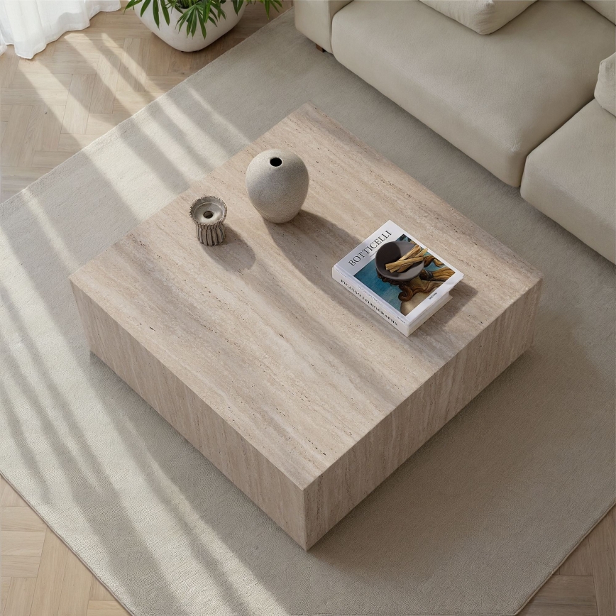 PRIZMA 90x90 cm Coffee Table, Beige