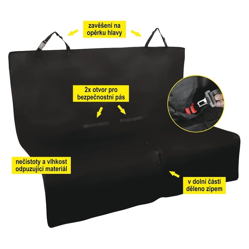 Protective car blanket for a dog 140x140 cm