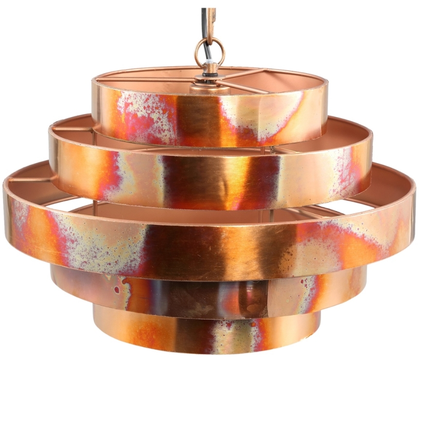 PTMD - ZANTH chain-hung pendant 1xE27/40W/230V Ø 42 cm, Copper finish