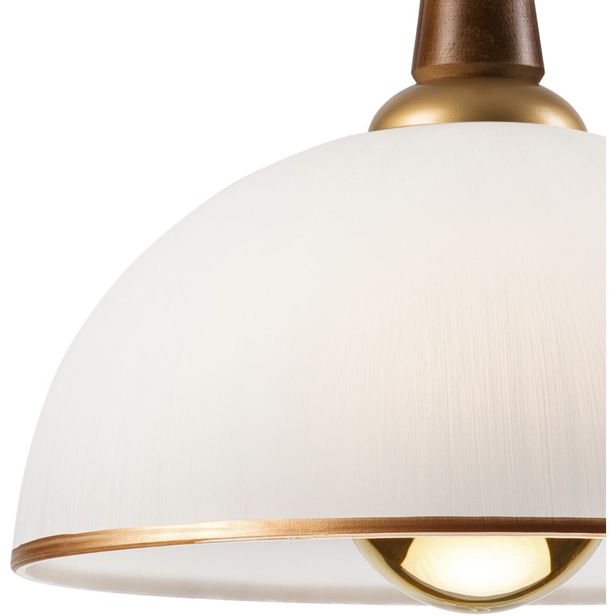 Pull-down chandelier CHIARA 1xE27/60W/230V brown/beech
