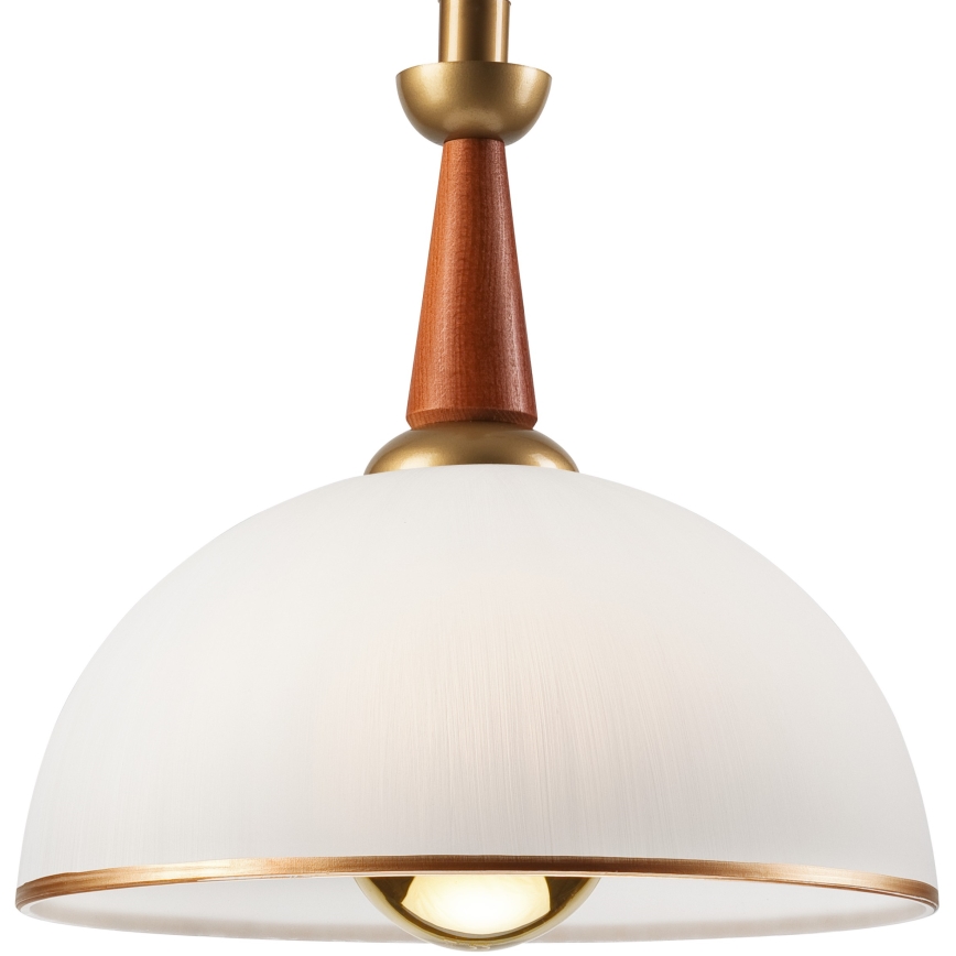 Pull-down chandelier CHIARA 1xE27/60W/230V dark brown/beech