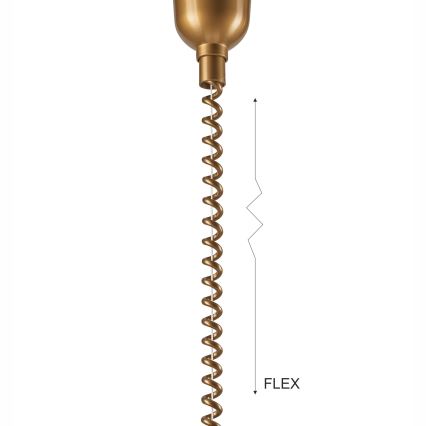 Pull-down chandelier CHIARA 1xE27/60W/230V dark brown/beech