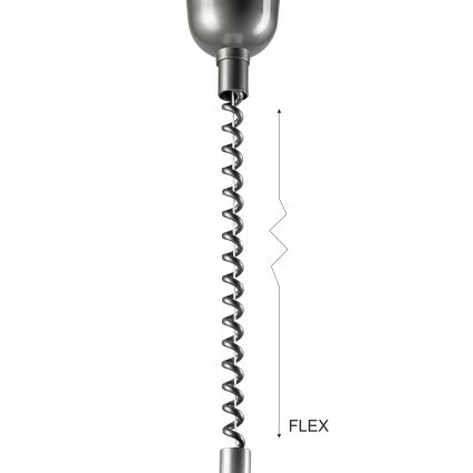 Pull-down chandelier CHIARA 1xE27/60W/230V silver/brown/beech